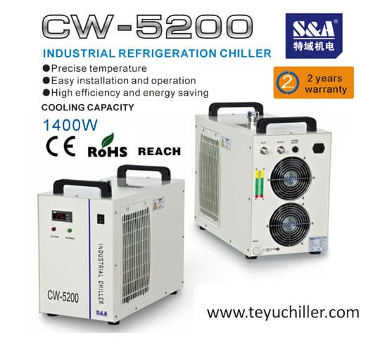 SmallIndustrial Chiller for 500_ 1500 W LED UV Curing system